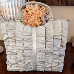 Michael Rome Ruffle Handbag